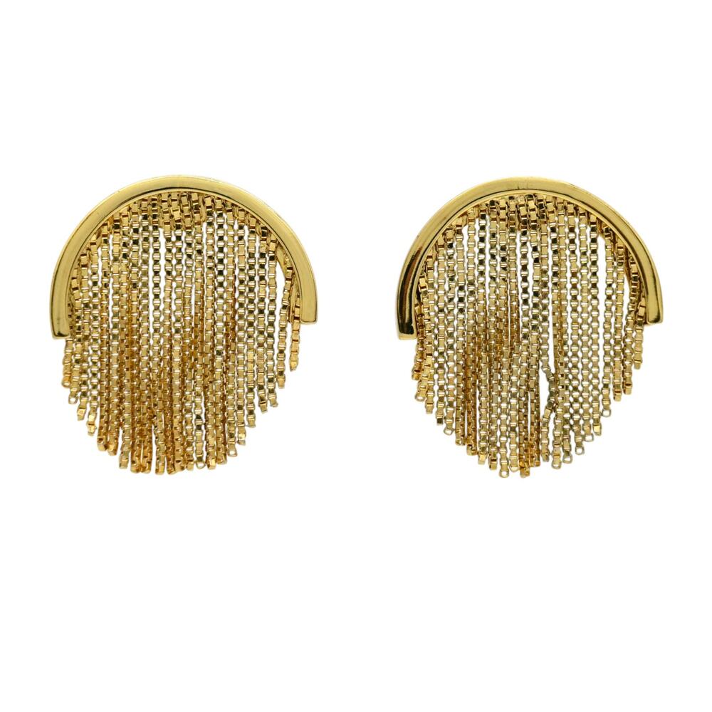 Lele Sadoughi Flapper 14K Yellow Gold Plated Chain Fringe Earrings